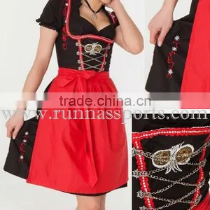 Women Custom Cotton Polyester Trachten Mini Dirndl Octoberfest Dirndl Austria thumbnail-1