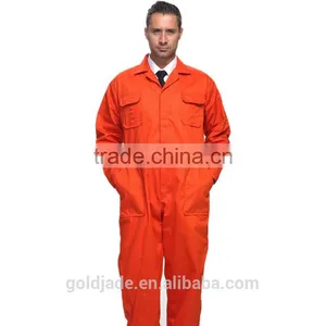 Wholesale Custom Unisex Uniform Work Clothes Safety Orange Cheap Overalls Workwear thumbnail-2
