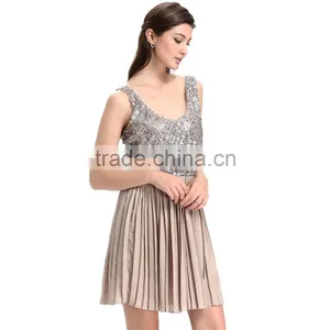 2017 Cloth Woman Short Summer Sequin Dress thumbnail-4