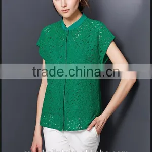 2016 Best Selling High Quality Ladies Lady Lace Tops Latest Design thumbnail-1