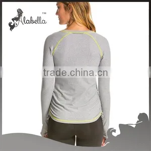 Wholesale Custom Ladies Yoga Clothes Custom Fitness Long Sleeve Sport Shirt thumbnail-2