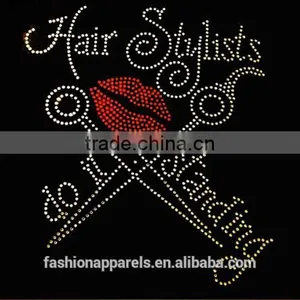 Uniflying Latest Fashion Comb Scissors Dryer Hairdresser Iron on Rhinestone Sheets thumbnail-4