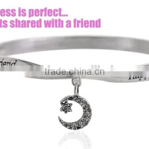 Custom Inspired Words Bangles Bracelets Jewelry Saying Phrase Engraved Metal Bangles Bracelets Best Family Friendship Gifts thumbnail-4