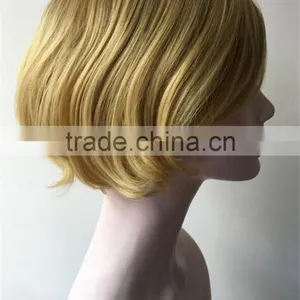 New Fashion Blonde Synthetic Hair Wig For Christmas Party Or Halloween Short Bob Wig For Woman thumbnail-4