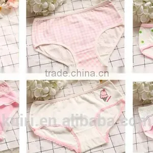 2017 Hot Sell Comfortable Pure Cotton Underwear Cute Candy Color Girls Lace Panties With Box thumbnail-6