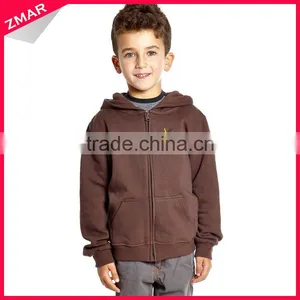 Wholesale 65 Cotton 35 Polyester Children Custom Printed Zip Up Fleece Hoodie thumbnail-1