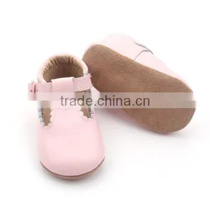Quality Soft Sole Genuine Leather T-bar Baby Girl Shoes thumbnail-5
