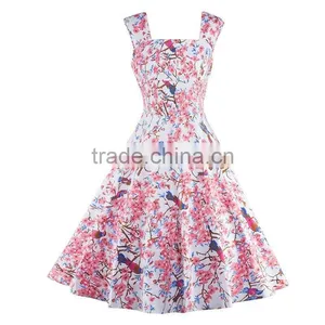 Walson Z&M Women Floral FallDress Vintage Rockabilly Tunic Dresses thumbnail-3