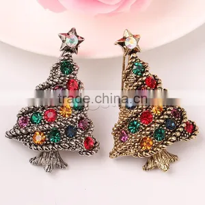 Christmas Jewelry Brooch With Rhinestone Christmas Gift Ideas Christmas Tree Brooch thumbnail-2