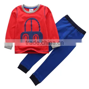 Wholesale Long Sleeves Kids 100% Cotton Colorful Pullover Pajama Set thumbnail-1