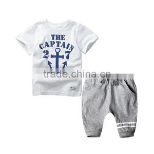 Wholesale Summer Cotton Printing Boys Kids Clothes Clothing Set thumbnail-3