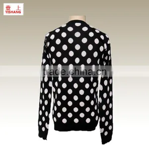 Jacquard Circle Images Sweater 59%Viscose 41%Cotton Lady Fashion Dress Sweater in the Autumn thumbnail-2