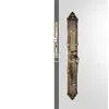 Antique Brass Door Handles Single Cylinder Luxury Handleset Zinc Alloy thumbnail-1