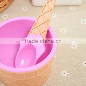 200ml Environmental Colorful Ice Cream Plastic Cup thumbnail-2