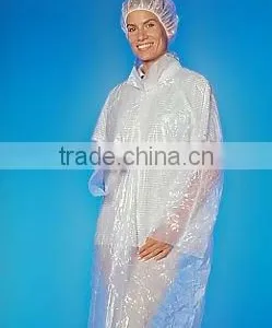 Disposable Waterproof PE Lab Coat With Button thumbnail-1
