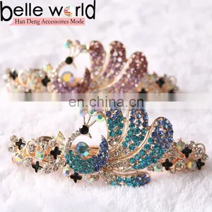 Elegant Peafowl Rhinestone Hair Barrette thumbnail-1