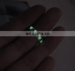 Heart Luminous Ring Glow In The Dark Ring Adjustable Ring thumbnail-5