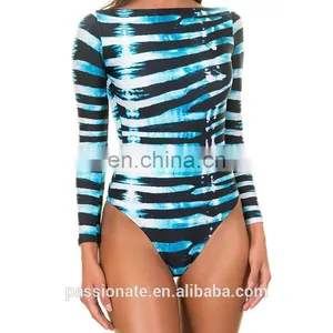 Custom Design Blue Shades Anti-UV Sun Protection Rash Guard thumbnail-2