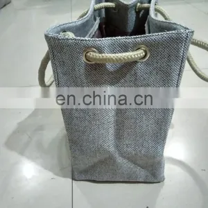 High Quality Grey Color Linen Personalized Office Ladies Bag Woman Shoulder Bag thumbnail-1