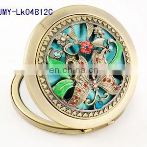 3D Hollow Decoration Antique Metal Make-up Mirror thumbnail-5