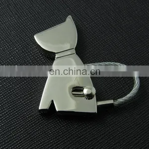Cute Cat Shape Stainless Steel Wire Rope Key Chain for Souvenir Gifts thumbnail-2