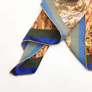 Fashion Design Custom Digital Print Silk Scarf For Small Women thumbnail-3
