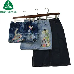 Clean Second Hand In Bales Ladies Jeans Skirt Used Clothes thumbnail-2