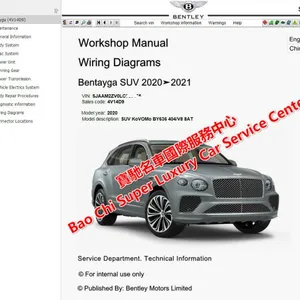Bentley Bentayga FlyingSpur Continental Mulsanne Workshop Service Manual Wiring Diagram thumbnail-3