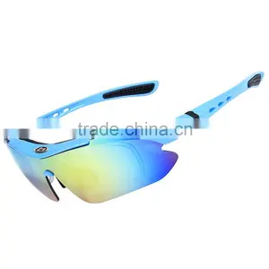 YUANJIU Polarized Anti-UV Cycling Running Sports Sunglasses With 5 Exchangeable Lenses thumbnail-4