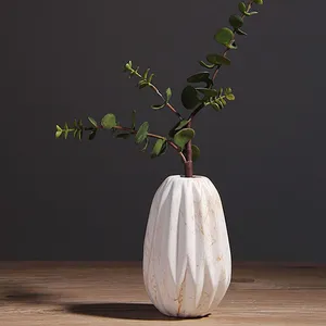 Irregular Marble Nordic Creative Large Ceramic Vase For Showroom Living Room Decoration thumbnail-5