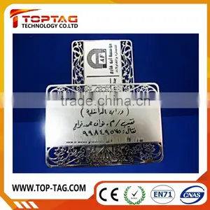 Etched Matt Black Metal Card, Black Stainless Steel Cards, Black Metal Business Card thumbnail-6