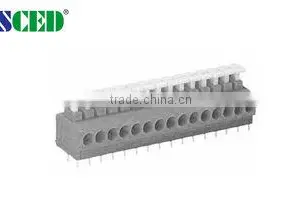 Termin Block 3.81mm Grey PCB Spring Clamp Terminal Blocks Screwless Terminals 300V 10A 2P - 28P thumbnail-1