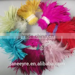 Colorful Design Dyed Rooster Feather Cheap thumbnail-1