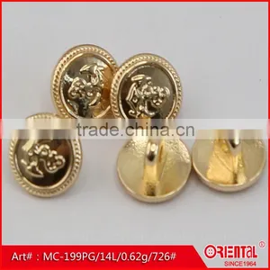 Anti-silver Anchor Logo Metal Shank Button thumbnail-5