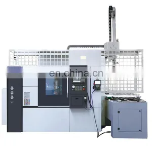 Dual Spindle SWL450S/650 35-degree CNC Turning Center Slant Bed Lathe Machine From China thumbnail-1
