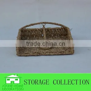 Eco-friendly Natural Seagrass Woven Bar Paper Napkin Holder thumbnail-1