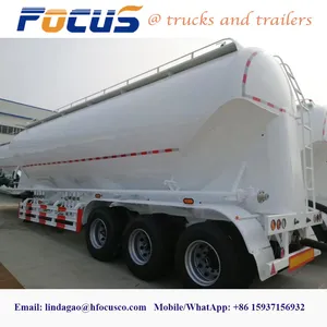 2024 Best Bulk Cement Tanker Truck Trailers For Sale，3 Alxe 40CBM 45 CBM Dry Bulk Cement Tanker Cement Bulker Tank Semi Trailer For Sale thumbnail-2