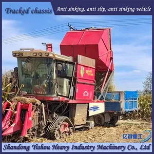 Corn Harvester Installed With Track Chassis for Normal Harvesting on Muddy Ground thumbnail-1