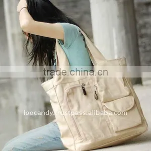 Ladies Canvas Shopping Bag thumbnail-1