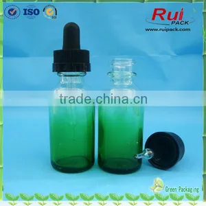 30ml Surface Printed Glass Bottle, Spraying Blue Glass Bottle, Essential Oil Blue Glass Dropper Bottle thumbnail-4