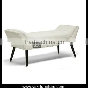 OT-022 Marsha Modern Scroll Arm Bench Bed End Foot Stool thumbnail-1