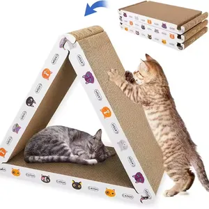 MEOW LOVE Cat Scraper Board Side Cat Scraper Pad After Cat Scraper Design Triangle thumbnail-5