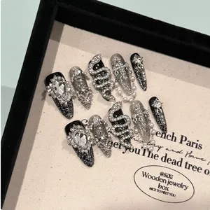 Wholesale Price Customized False Nail Dark Gothic Light Luxury for Special Occasions thumbnail-2