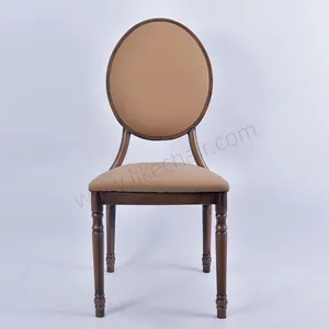 Modern Metal Frame Wedding Banquet Chairs Fabric Padded Leather Stackable Indoor Outdoor Hotel Kitchen Restaurant Party Events thumbnail-1