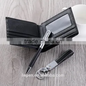 Wholesale Top Quality Custom Keychain and Leather Wallet and Pen Set thumbnail-3