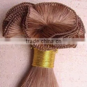 Remy Human Hair Silky Straight Hand Tied Hair Weft thumbnail-1