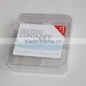 Divided Container With Plastic Lid and Divider thumbnail-1