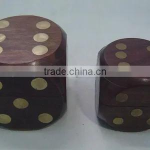 Wooden Game Box in Dice Shape thumbnail-1