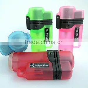 Translucent Refillable Gas Jet Lighter Torch Lighter Blue Flame thumbnail-3