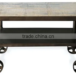Vintage Industrial Coffee Table, Coffee Table, 1940 Retro Style Coffee Table thumbnail-1